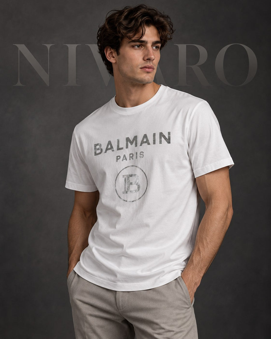 Remera Balmain Silver Paris