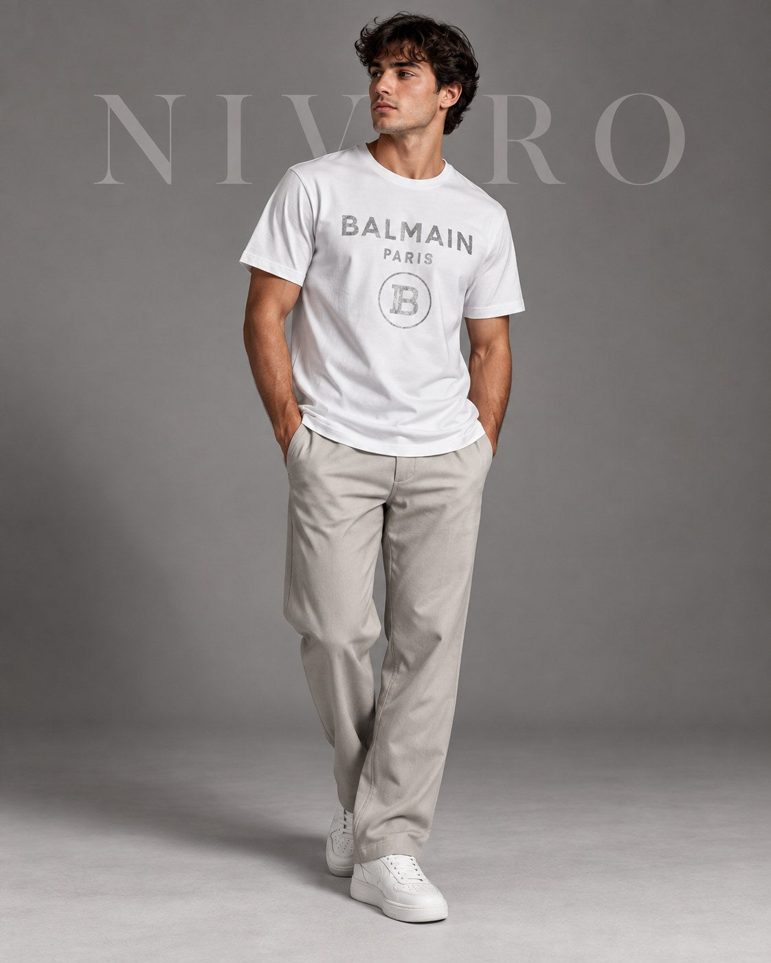 Remera Balmain Silver Paris