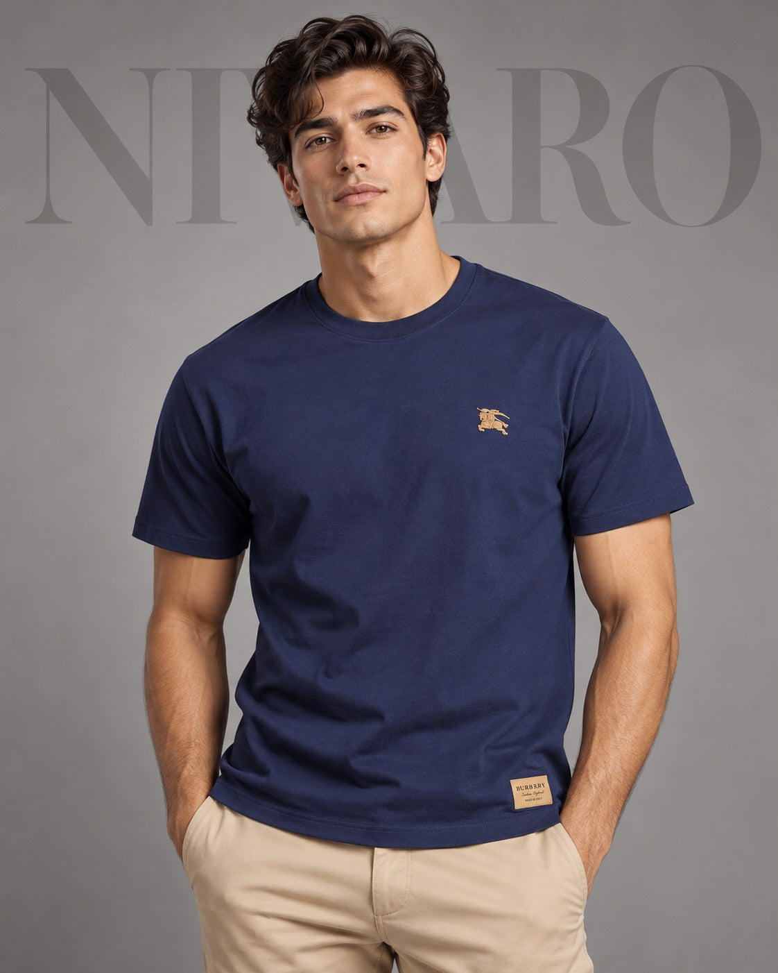 Remera Burberry Navy Knight