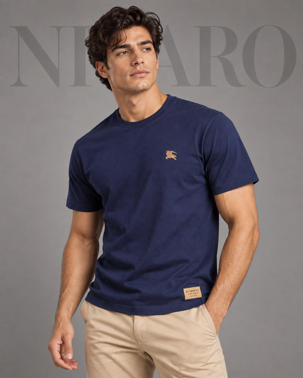 Remera Burberry Navy Knight