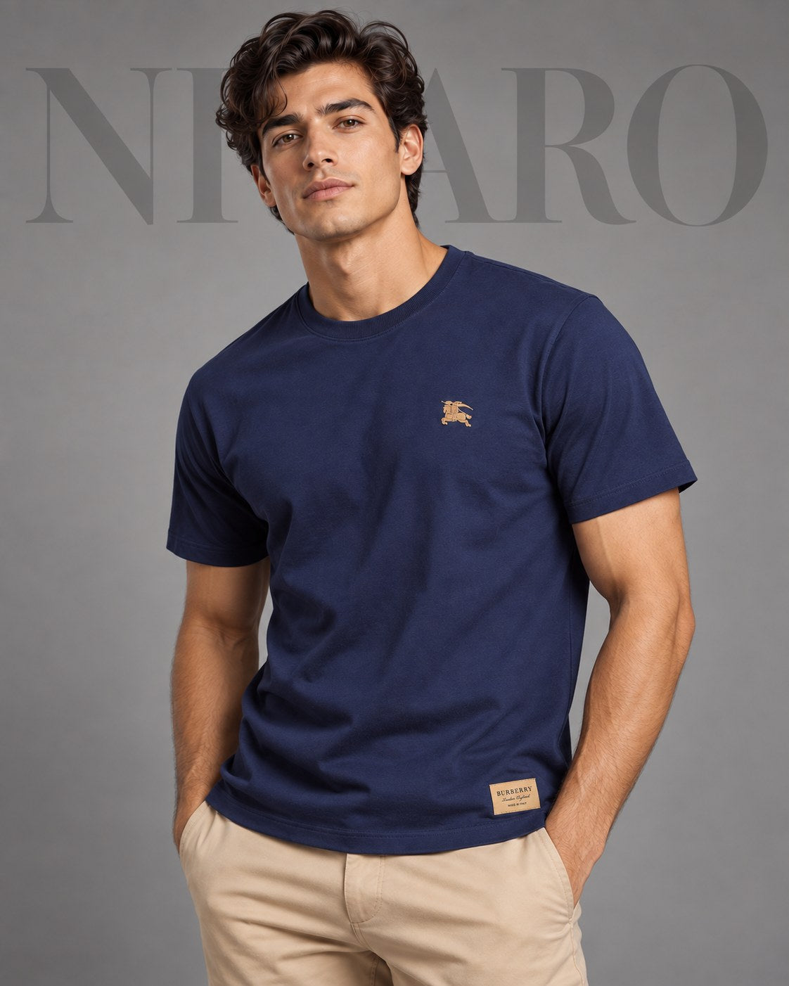 Remera Burberry Navy Knight