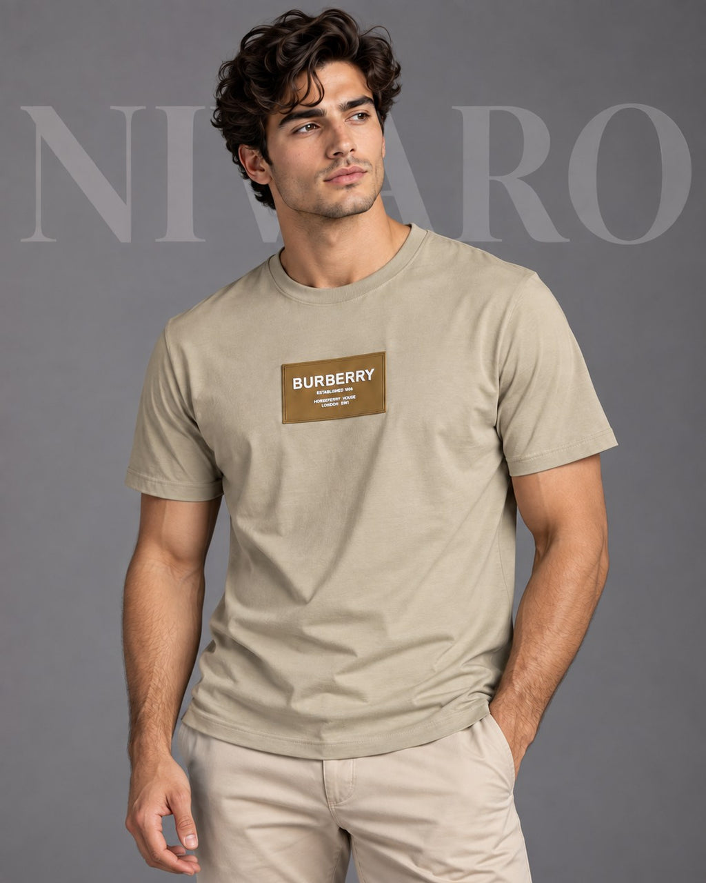 Remera Burberry Sand Label