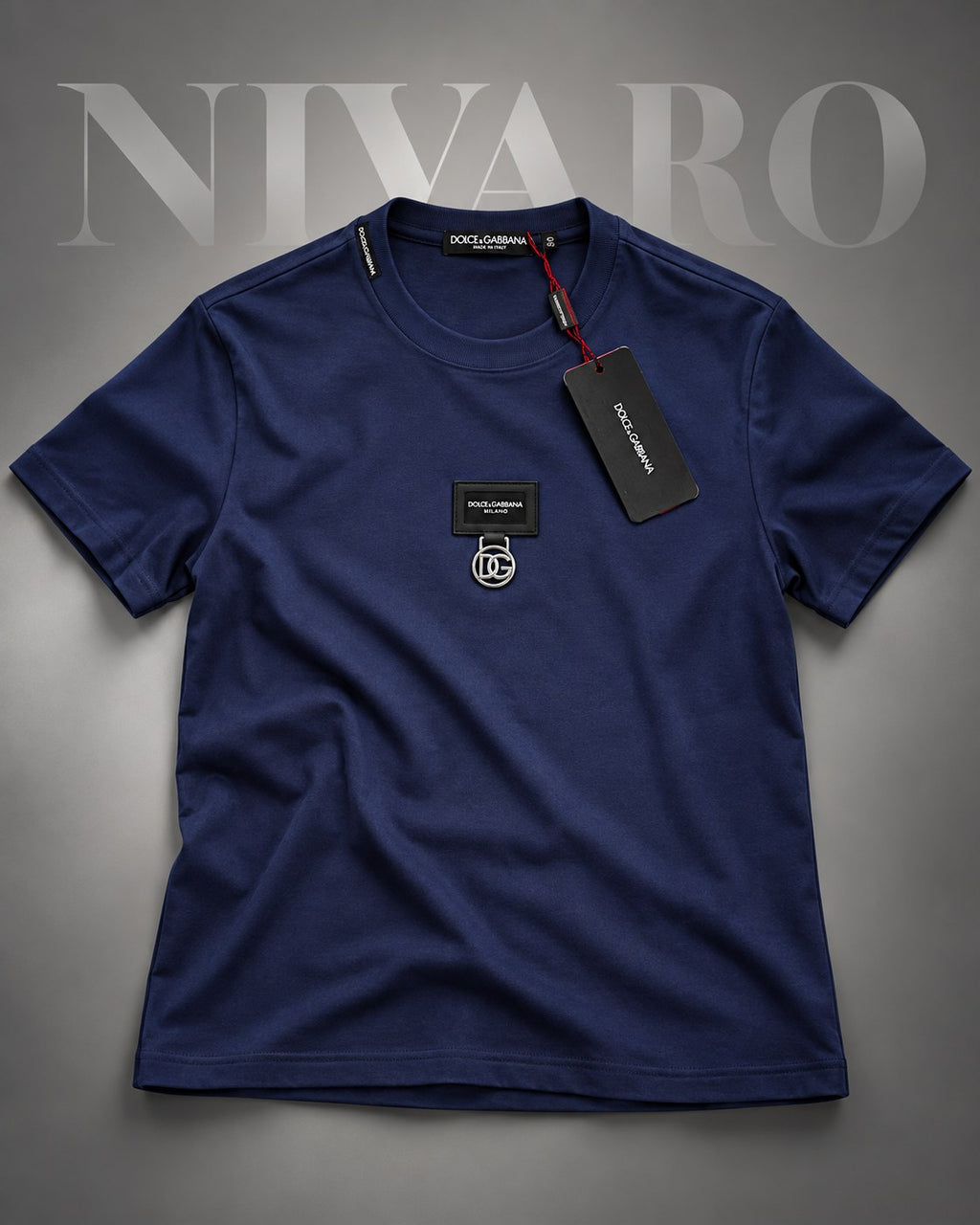 Remera Dolce & Gabbana Navy Plate