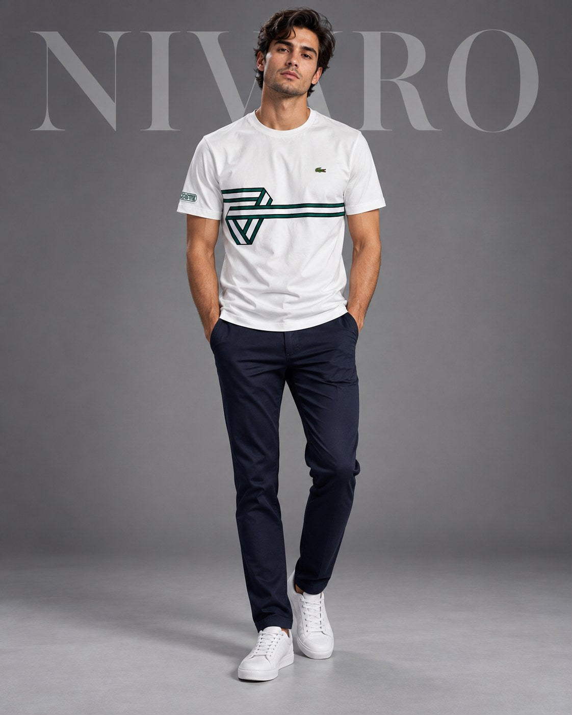 Remera Lacoste Green Wave