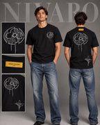 Remera Louis Vuitton Black Flowers