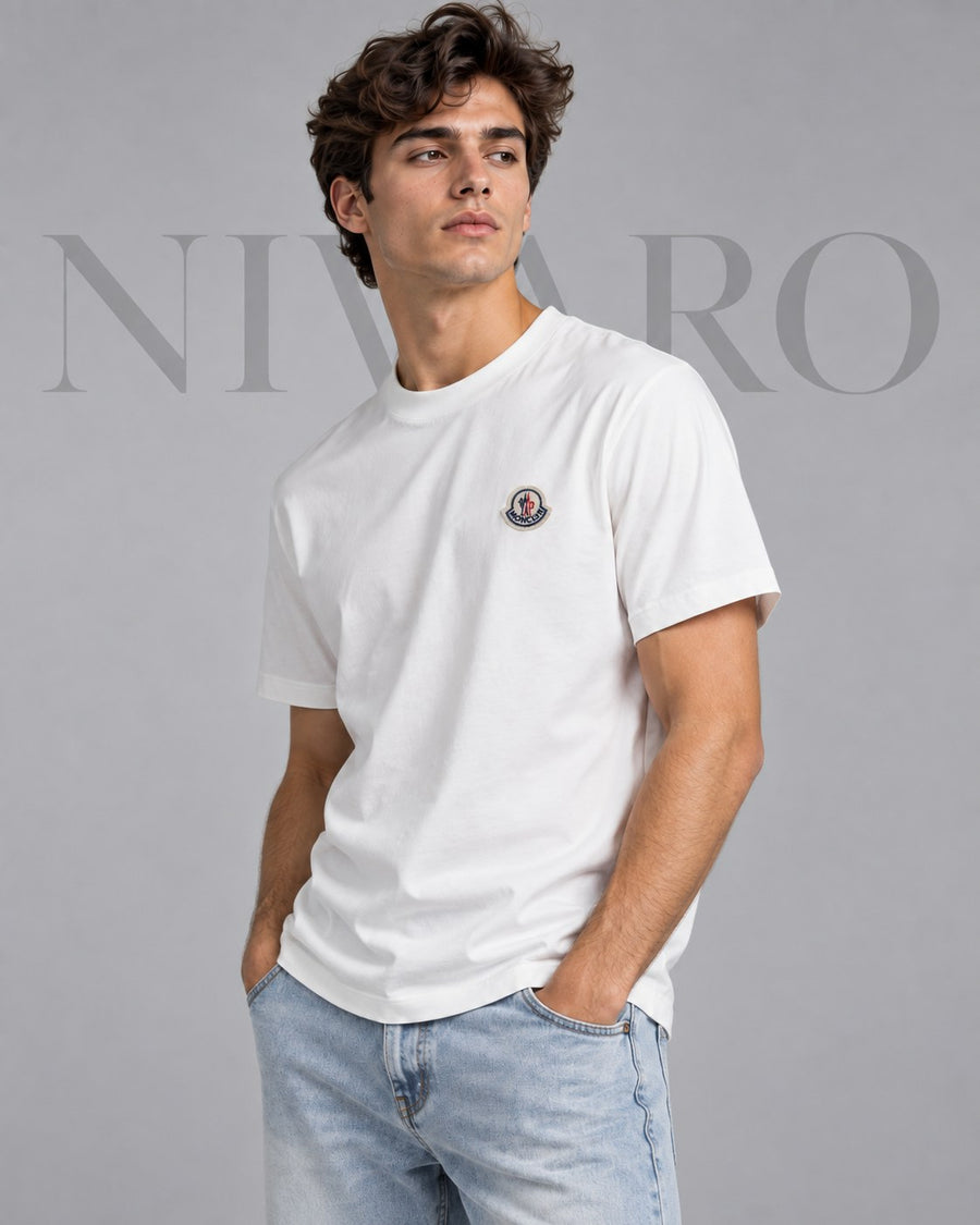 Remera Moncler White Patch