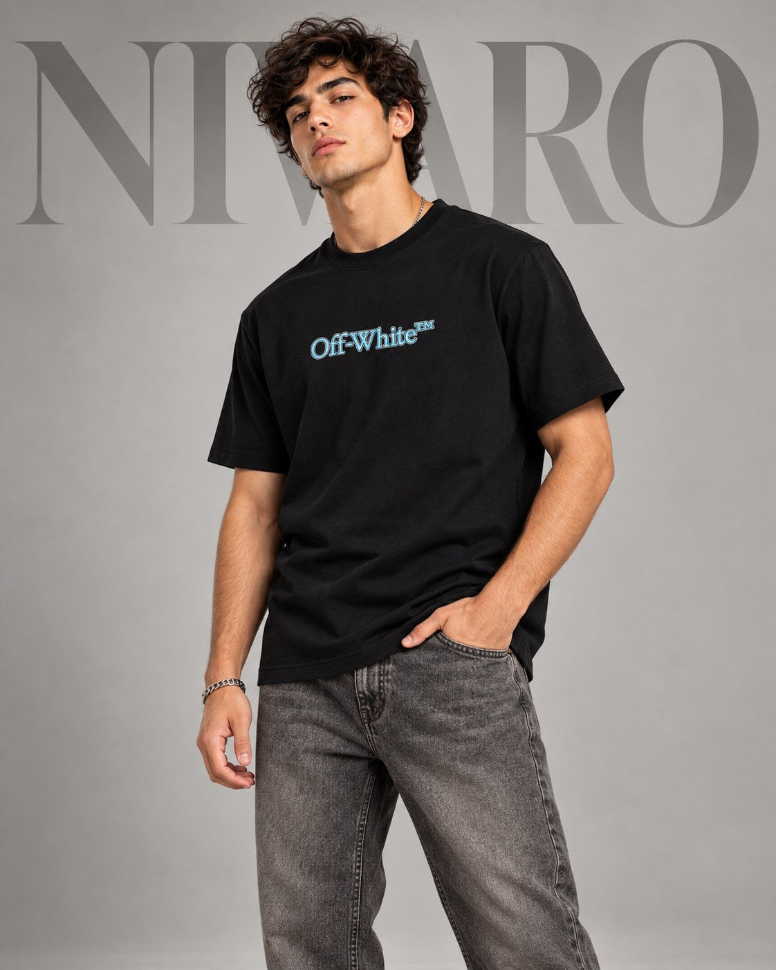 Remera Off-White Blue Arrows