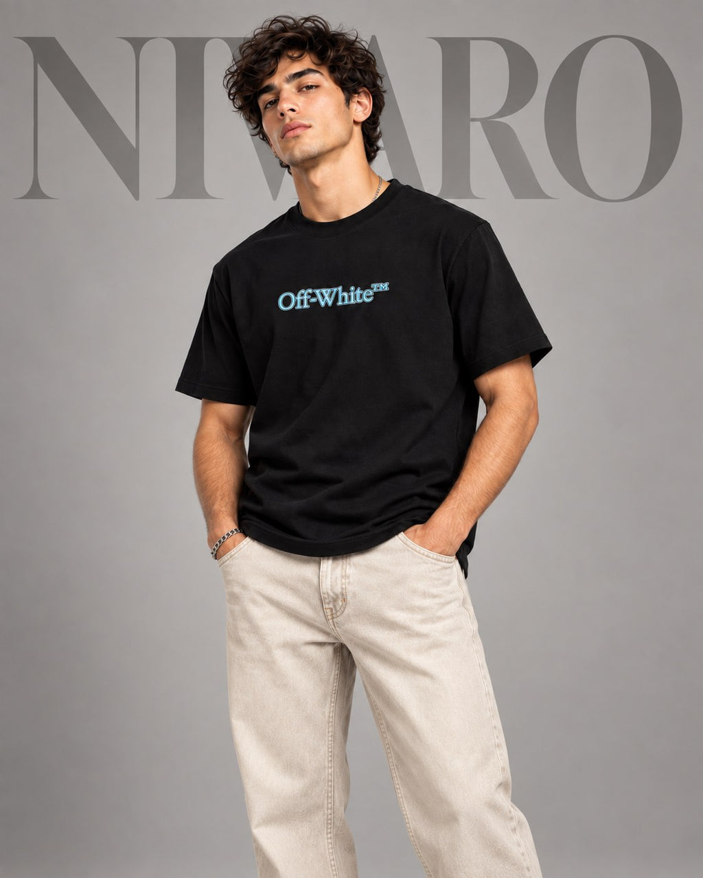 Remera Off-White Blue Arrows