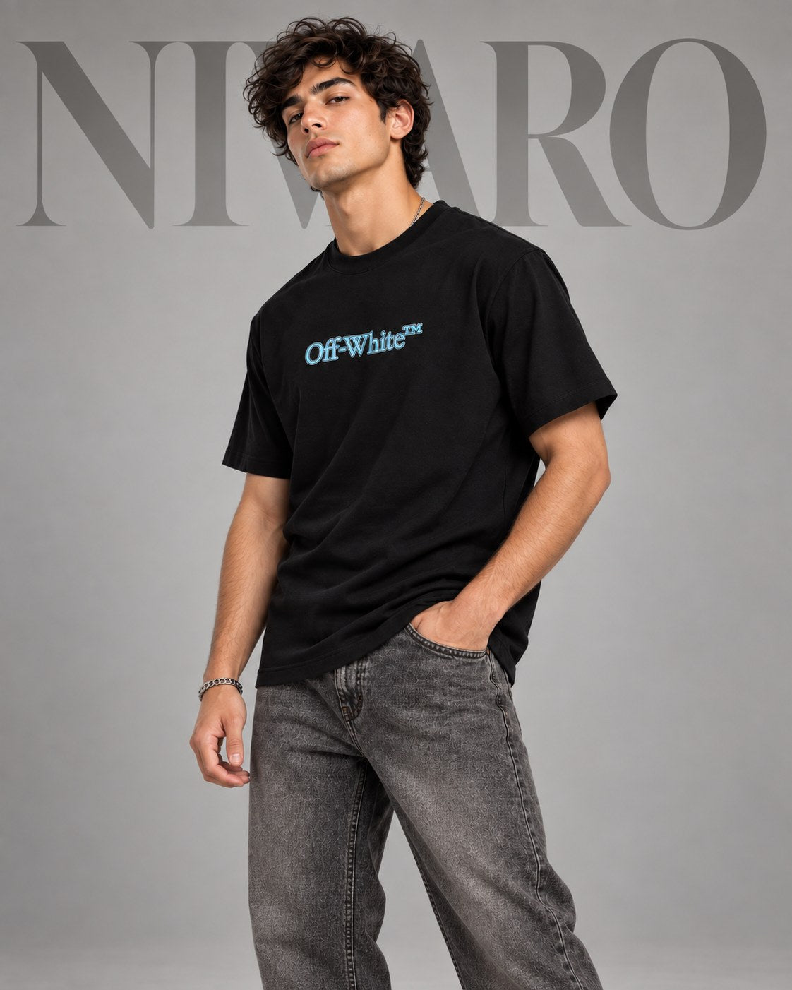 Remera Off-White Blue Arrows