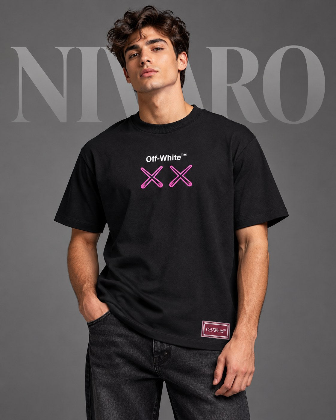 Remera Off-White Pink Arrows