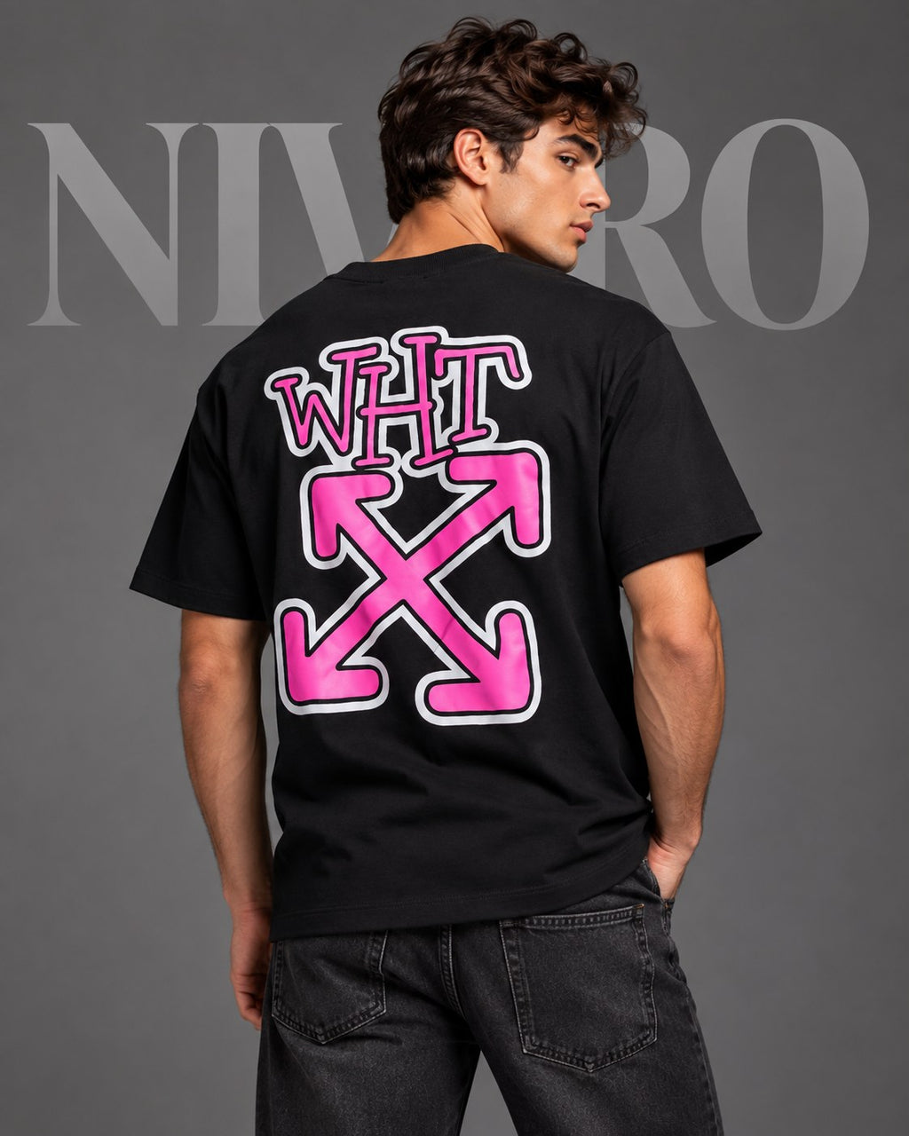 Remera Off-White Pink Arrows